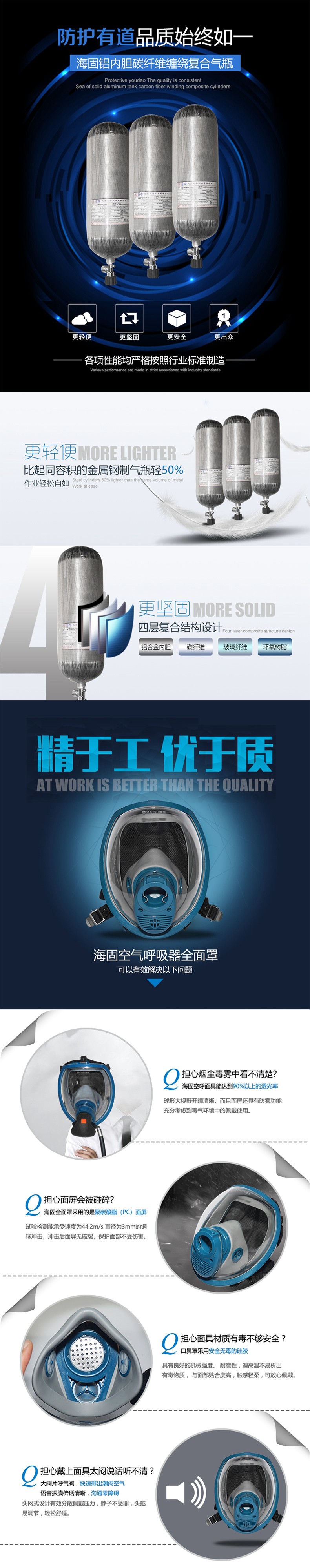 海固RHZKF12C/30(快充款) 正壓快充式空氣呼吸器 快速充氣 碳纖維呼吸器圖片2