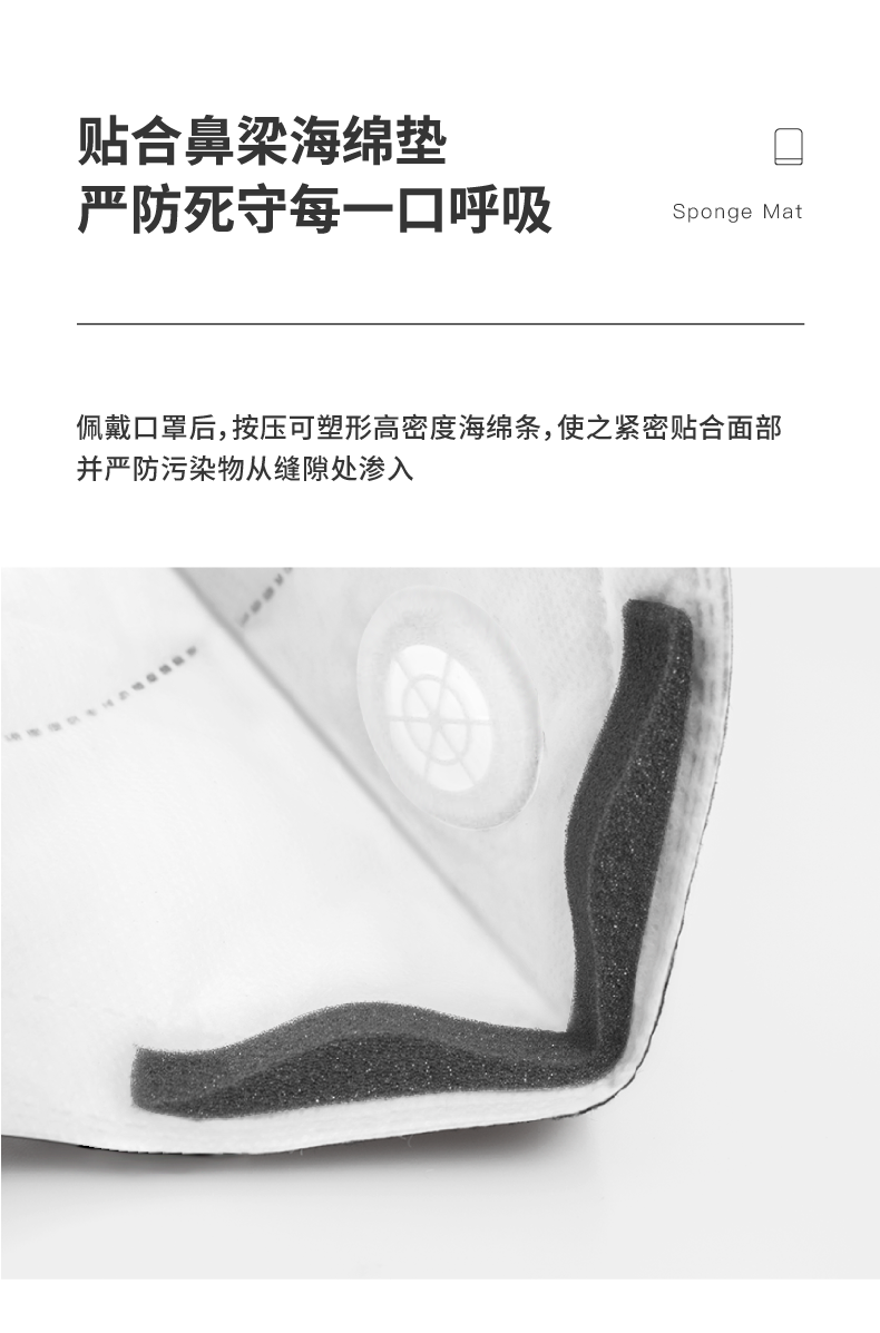 松研P80 kp95折疊式活性炭防塵口罩圖5