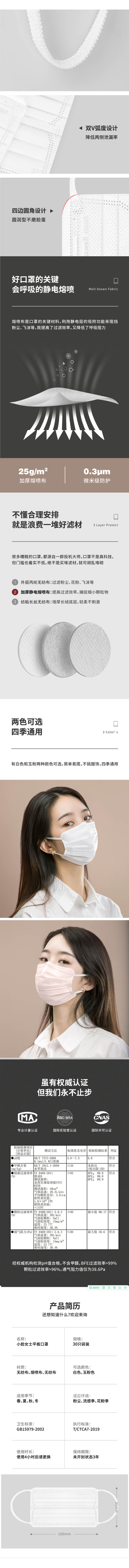 松研B29平面一次性口罩圖2