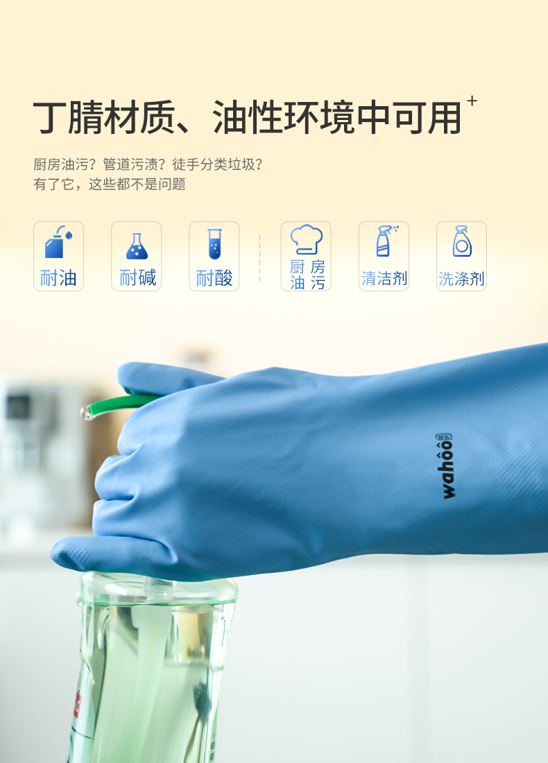 LANON蘭浪WMF62防水耐油丁腈手套圖片2