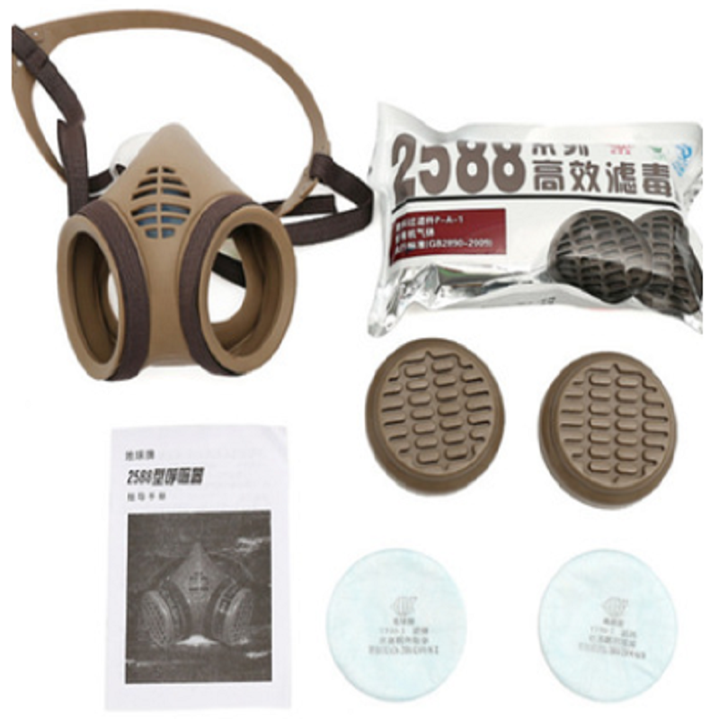 地球2588-4橡膠半面具防毒面具圖片