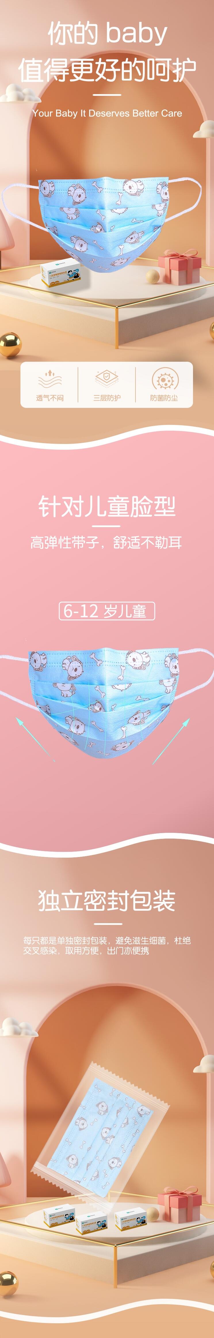 恩惠醫療一次性醫用防塵兒童口罩圖片