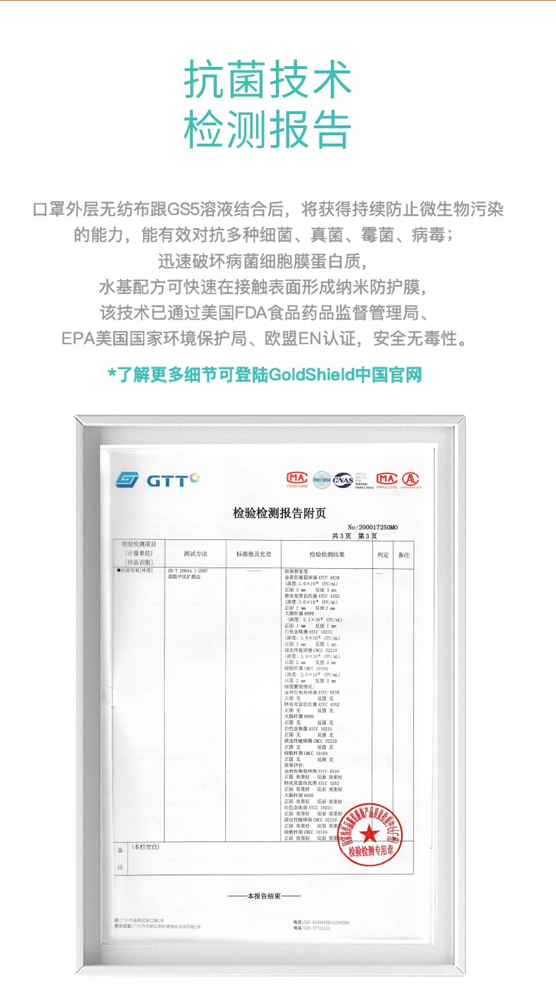 麥迪斯Medispo抗病毒口罩檢測報告1