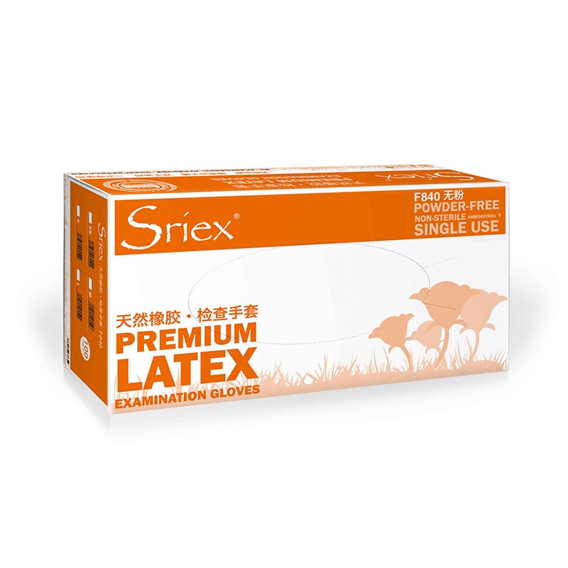 施睿康Sriex F840天然乳膠檢查手套圖片