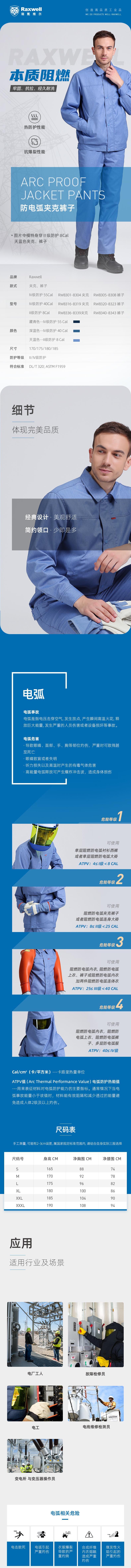 瑞氪維爾RW8337天藍色防電弧夾克圖片