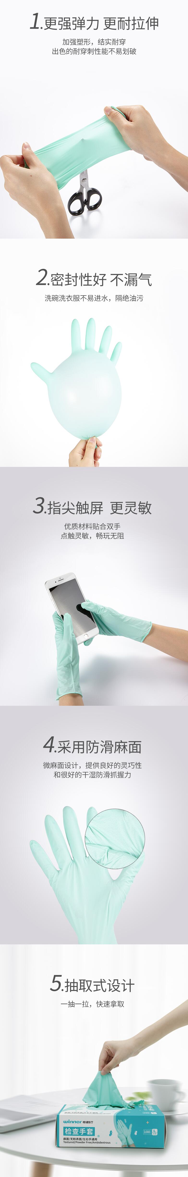 穩健604-007789丁腈醫用手套圖片3