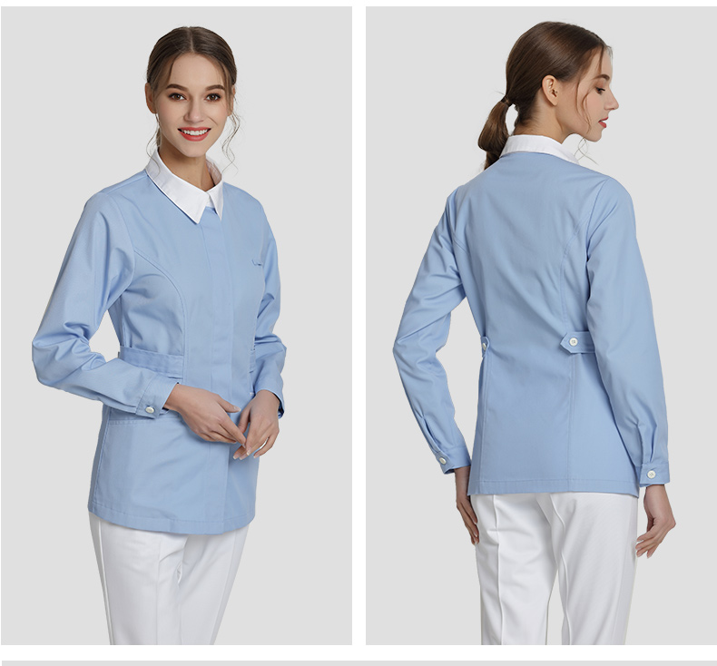 樂倍康NC167湖藍長袖護士服圖片2