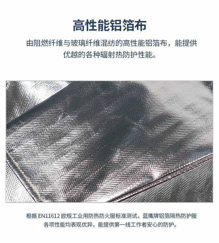 藍鷹AL29K芳綸鋁箔布大衣圖片7