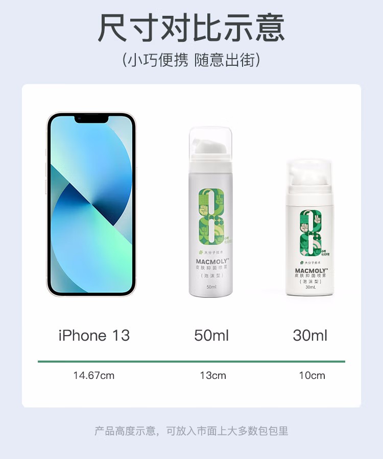 霍尼韋爾MACMOLY泡沫型小8皮膚抑菌噴霧圖1