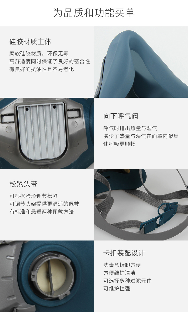 3M6502+7093CN KP100防塵面具三件套圖片12