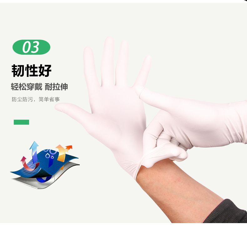 金佰利Kimtech金特HC61012 G3白色丁腈手套圖片8