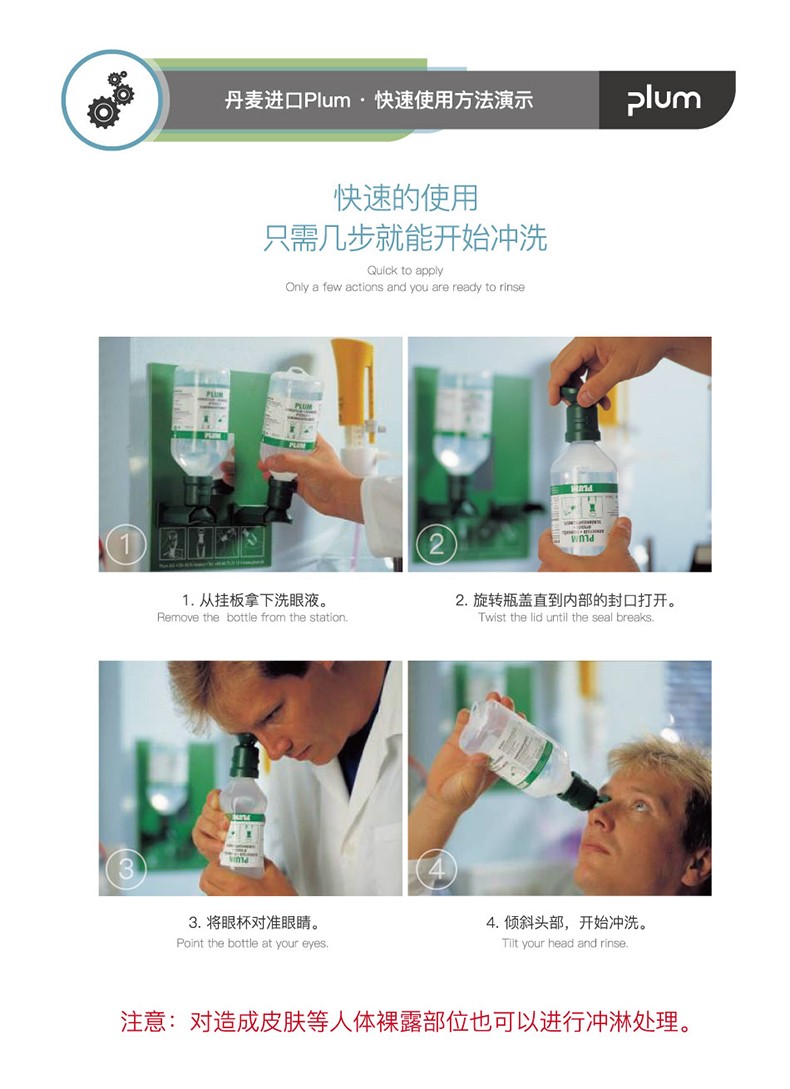 丹麥Plum4694雙瓶掛板洗眼液500ml*2圖片5