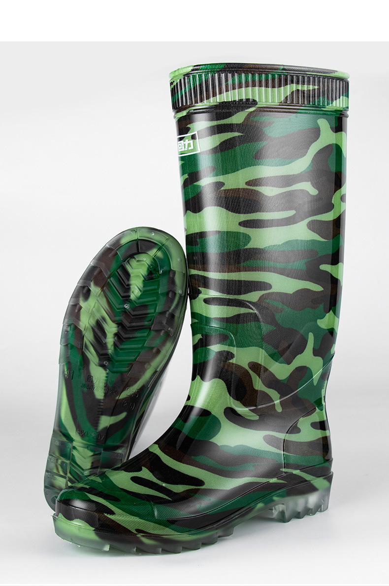 回力807迷彩PVC高筒雨靴圖片8