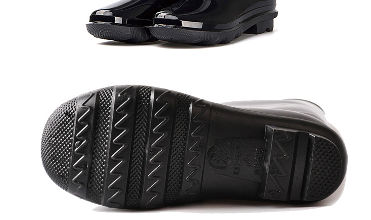 回力838黑色PVC中筒雨靴圖片12