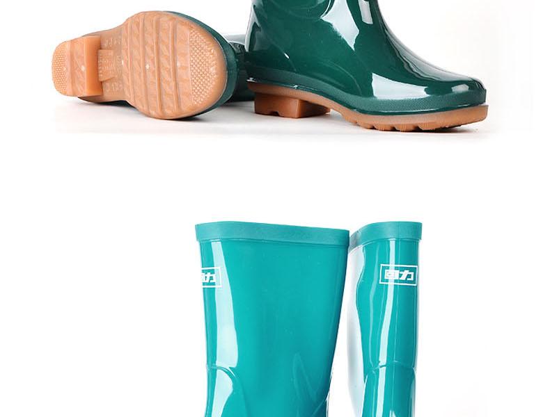 回力853女款牛筋底中筒雨靴圖片8