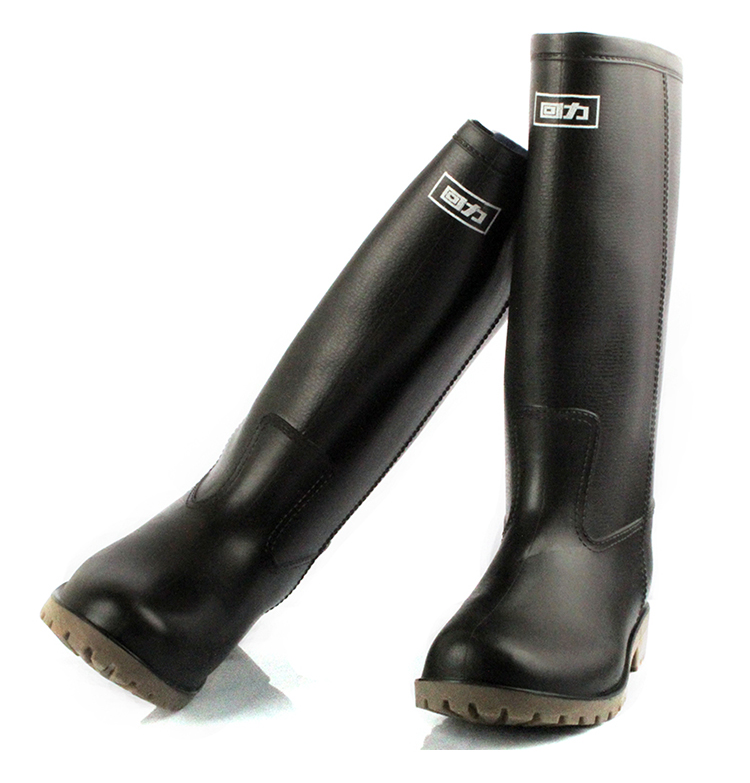回力8128黑色耐油防滑中簡雨靴圖片3