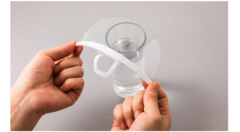 定和餐飲透明口罩防水塑料微笑口罩PS604 10