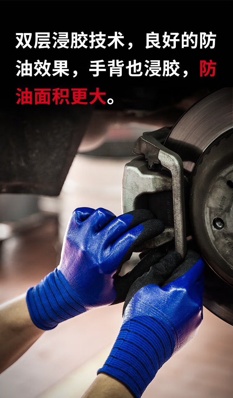 恒輝NKX806丁腈耐磨防滑防油勞保手套圖片4