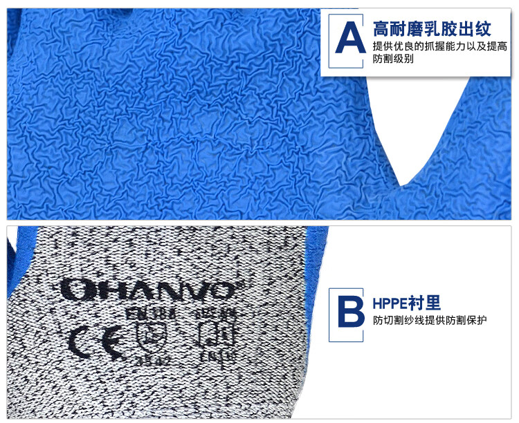 恒輝LN330耐磨防滑3級(jí)防割手套圖片12