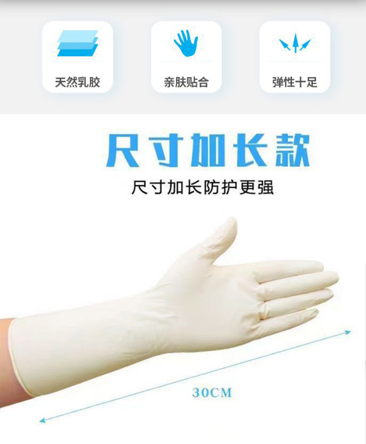 施睿康F890一次性無粉非滅菌橡膠檢查手套圖片2