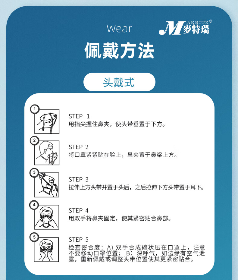 麥特瑞9900 KN95折疊耳掛頭戴式雙用防塵口罩圖片21