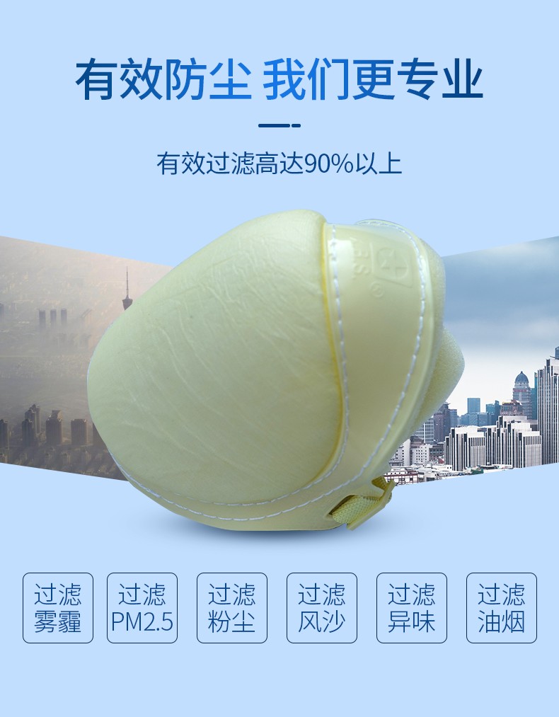 藍星FF-BG頭戴式KN90防塵口罩3