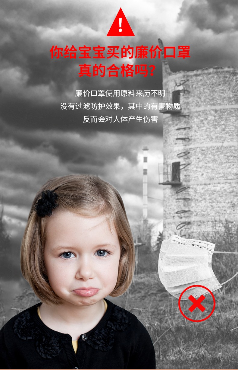 藍星藍格耳戴式兒童棉布口罩2