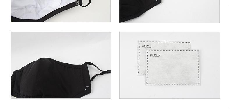 藍星黑色耳戴式成人棉布口罩3