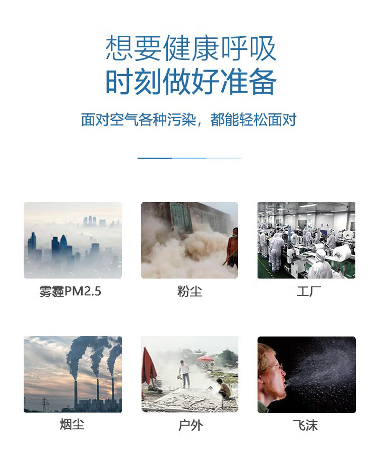 呼享HU950V KN95頭戴式折疊帶閥防塵口罩3