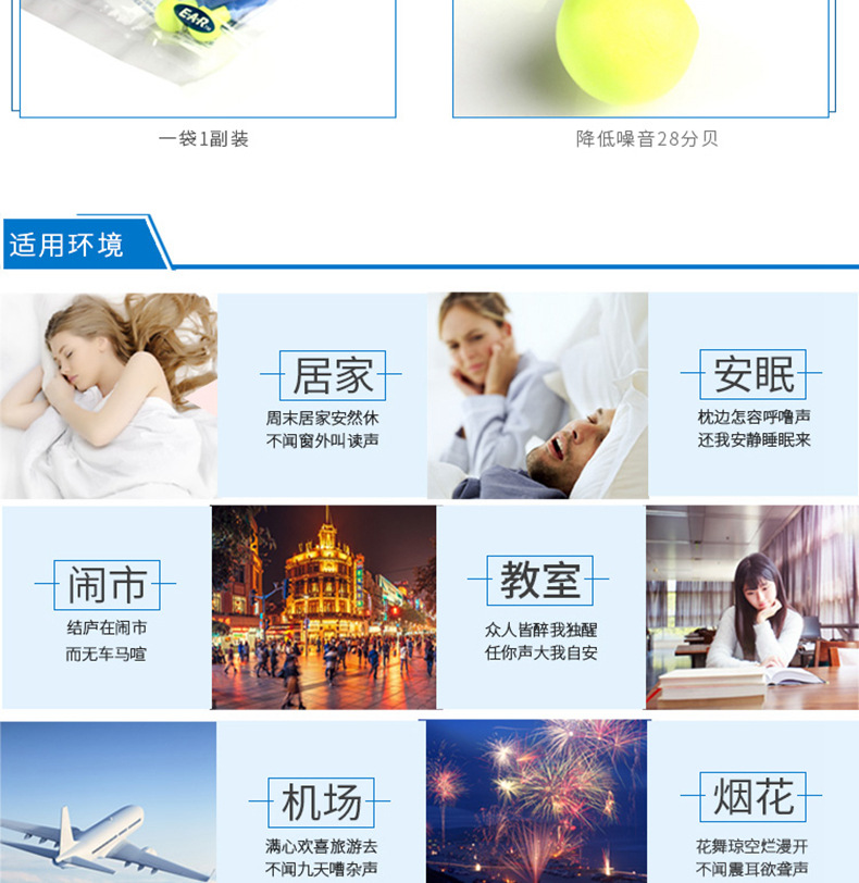 3M318-1005免揉搓帶線防噪音耳塞圖片8