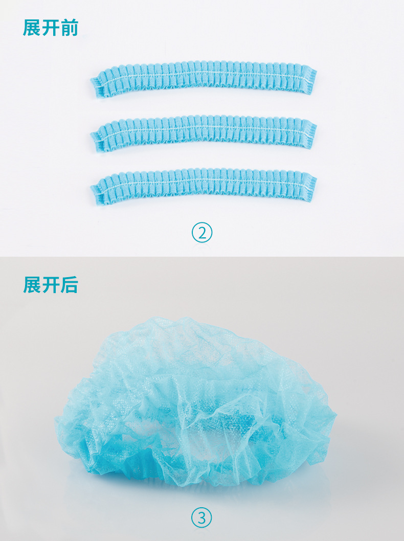 麥迪康8000-B藍色無紡布條形帽圖片4