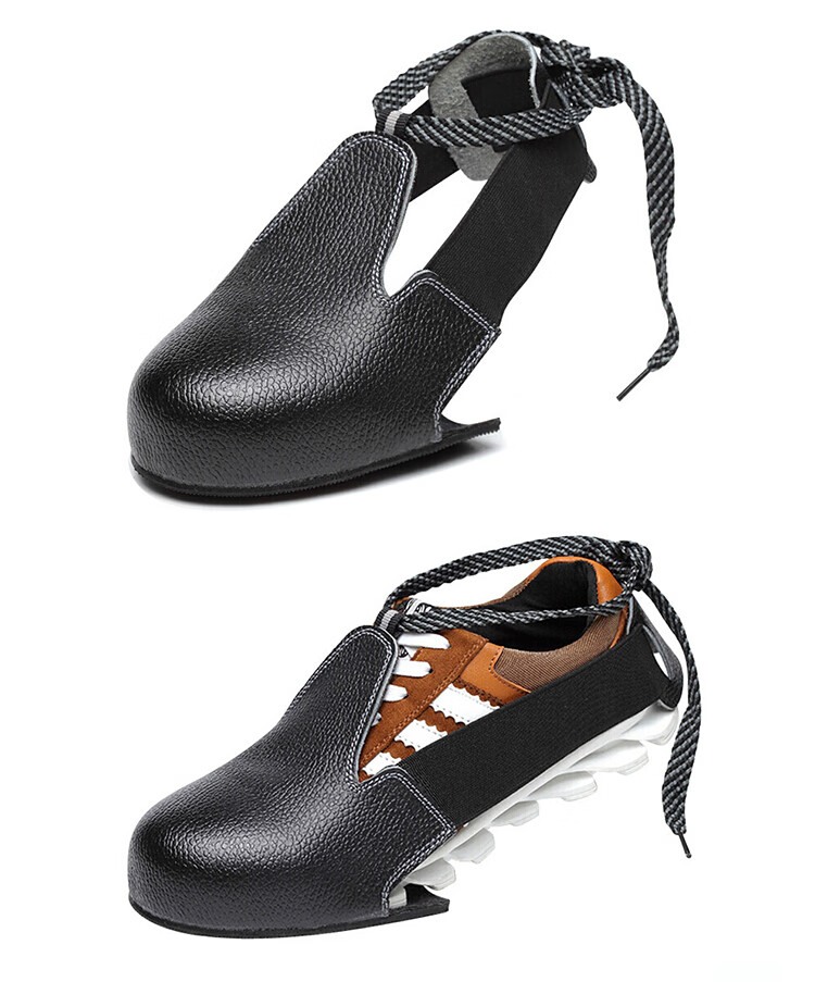 定和DH7019防砸鞋套牛皮訪客參觀鋼頭勞保鞋套10