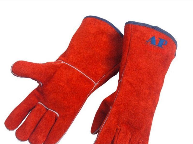 友盟AP-2102銹橙色牛二層皮電焊手套圖片4