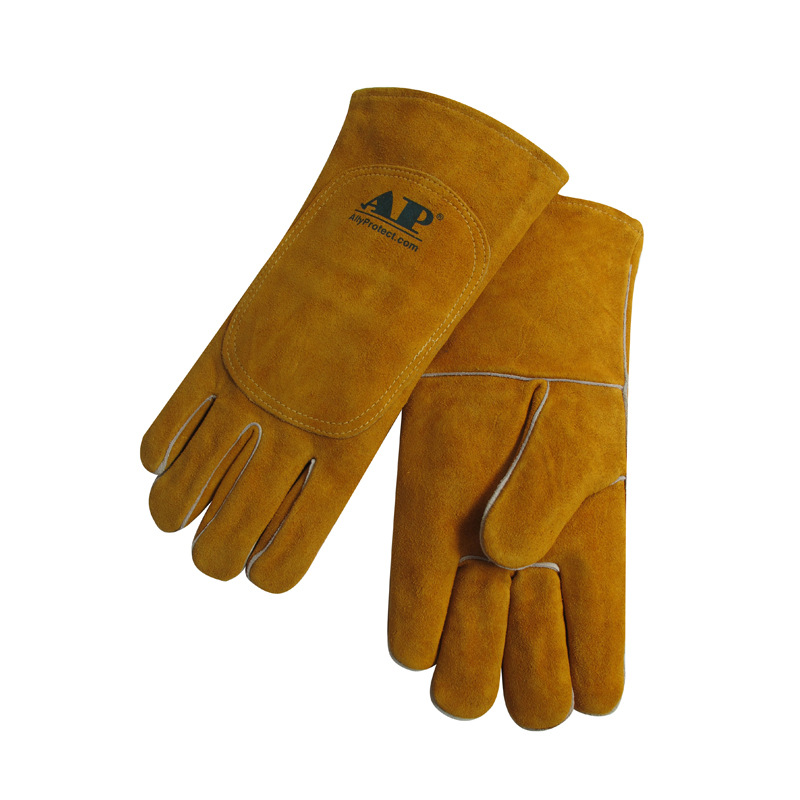 友盟AP-2118金黃色牛二層雙背電焊手套圖片2