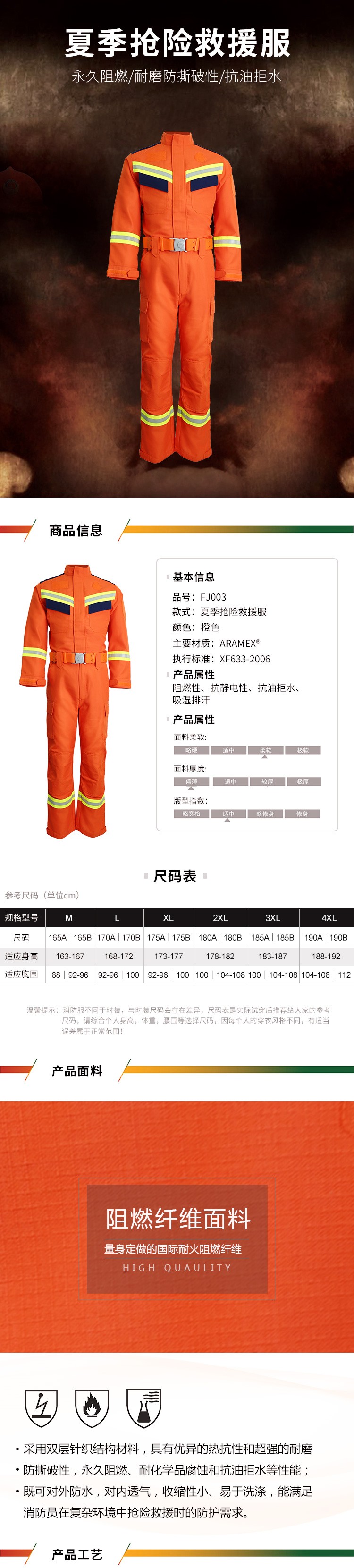 優普泰FJ003 20式夏季搶險救援服01