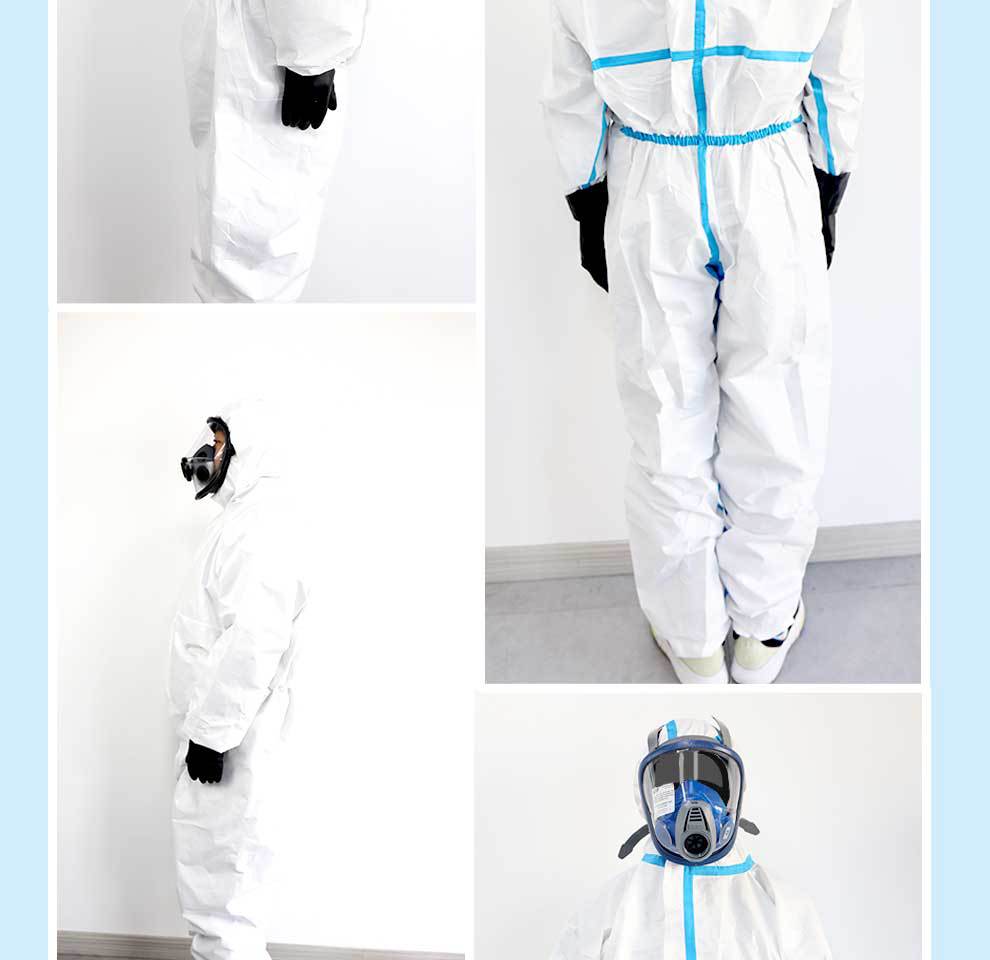 漢盾HD-BP616帶帽連體式限次使用工業防護服13