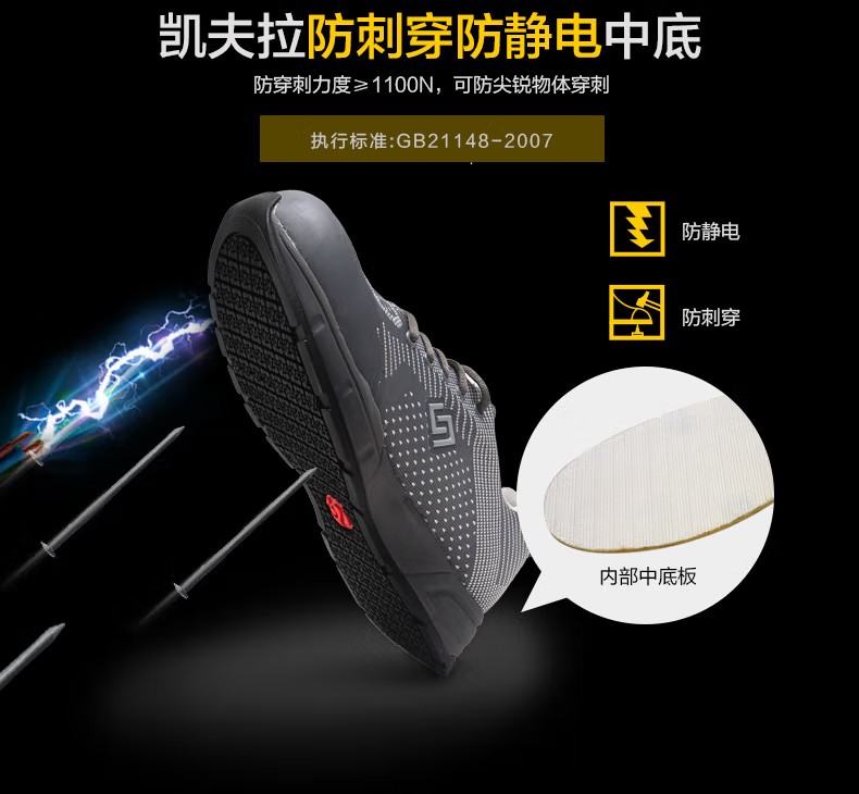 賽獅S5005防砸防刺穿防靜電安全鞋3