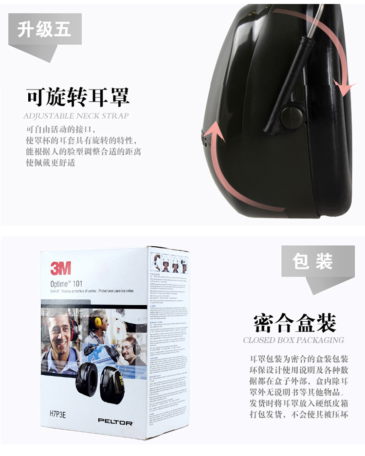 3M H7P3E PELTOR掛安全帽式隔音耳罩OPTIME101圖片4