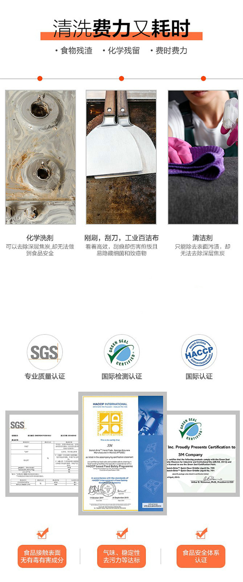 3M Scotch-Brite 746鐵板燒快速清潔百潔布3