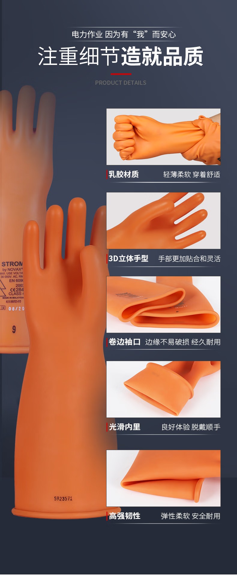 2LO-230/S2-410 STROM乳膠絕緣手套7