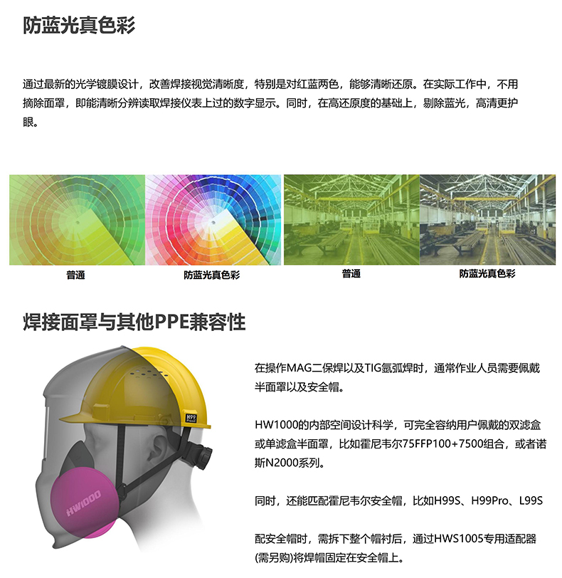 Honeywell霍尼韋爾HW1000自動變光焊接面罩4