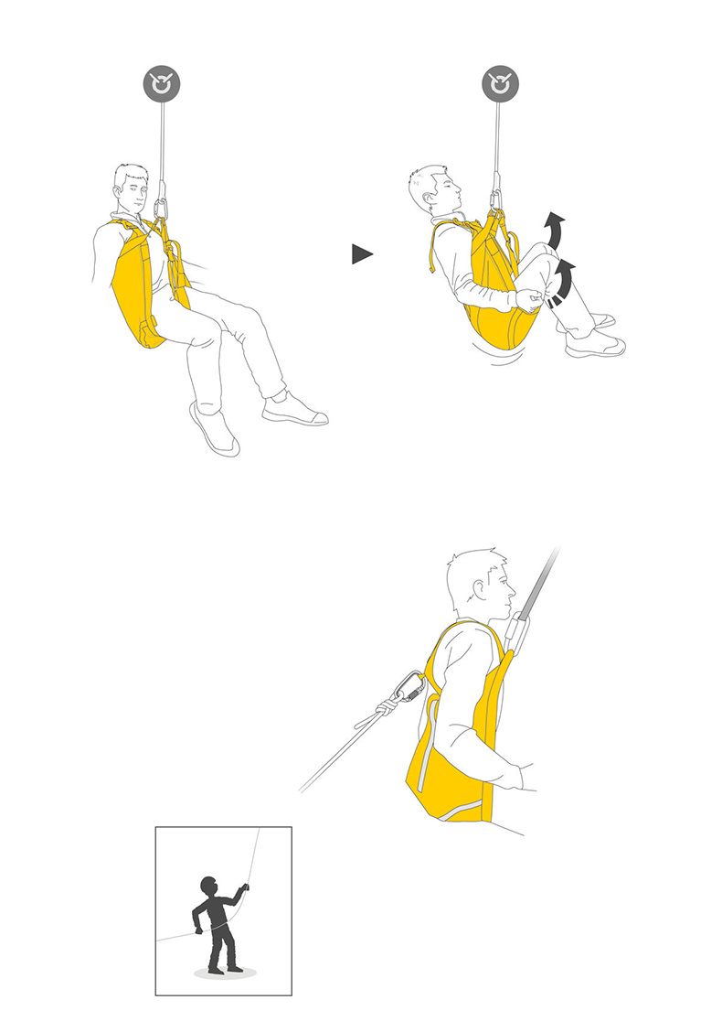 PETZL攀索PITAGOR C060AA00配肩帶舒適型疏散救援三角帶