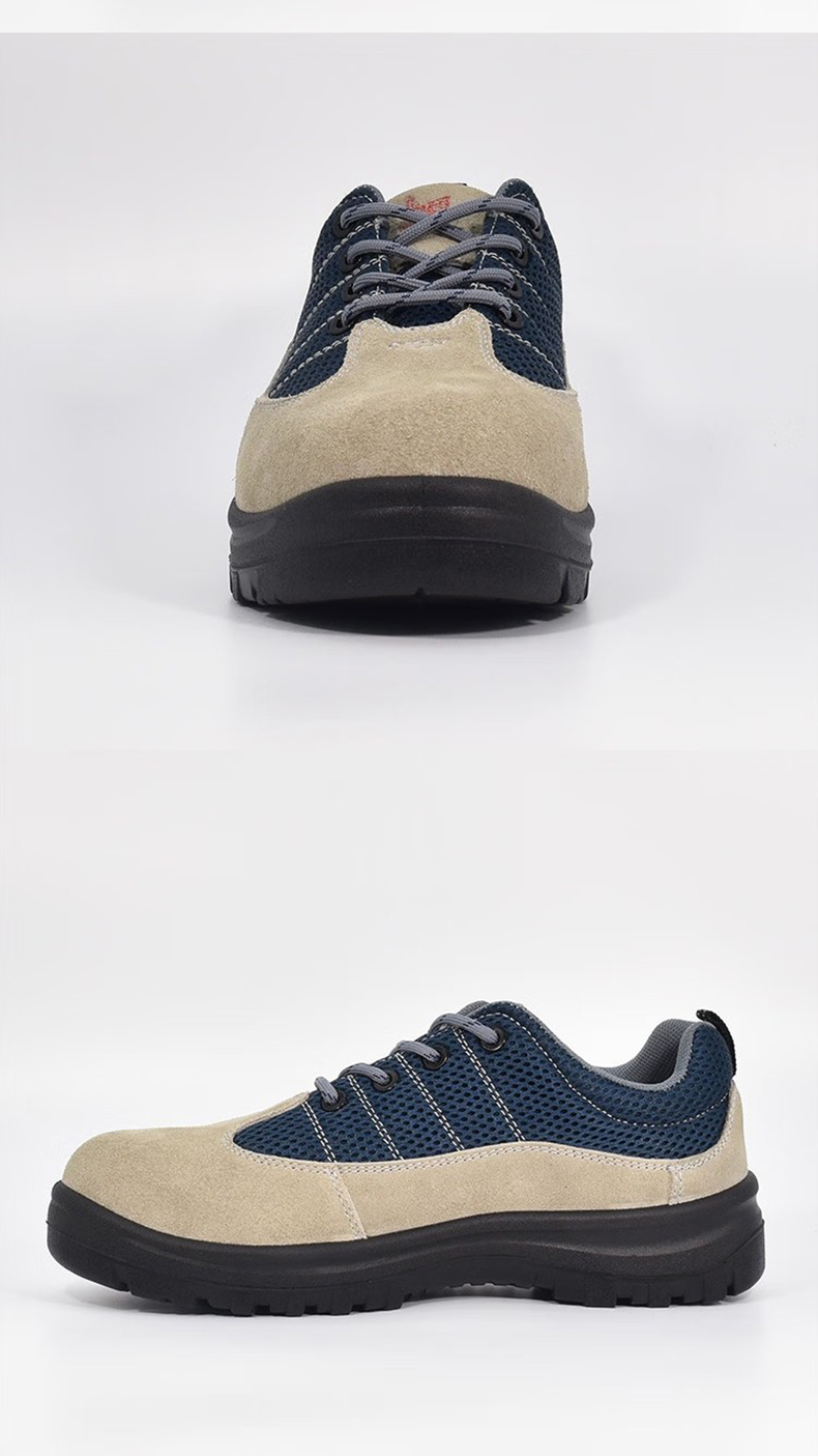 百集962-6卡其色反毛牛皮防滑多功能安全鞋7