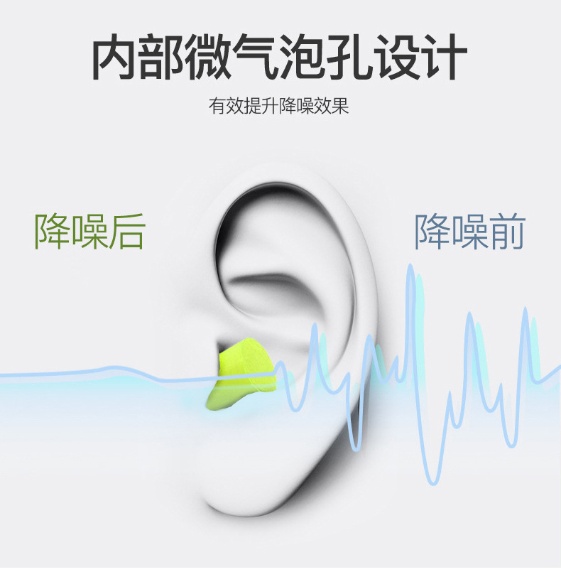 定和DH1016混色T型PU泡棉防噪音耳塞7