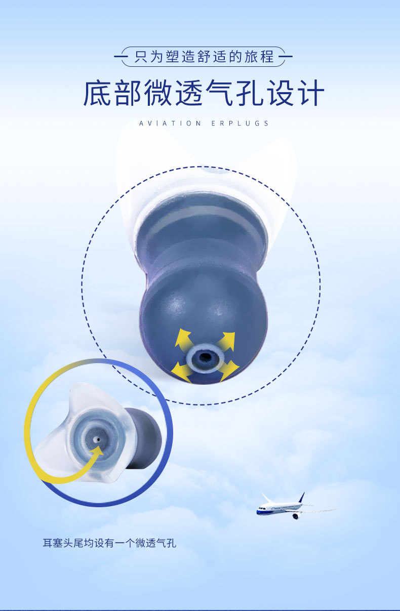 定和DH1017硅膠防噪音飛機耳塞2