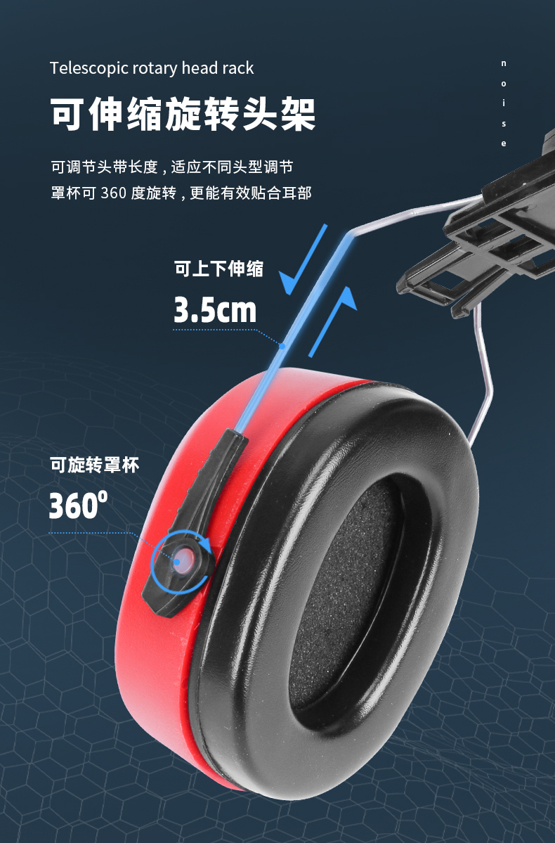 定和DH1020掛帽頭盔式防噪音耳罩6