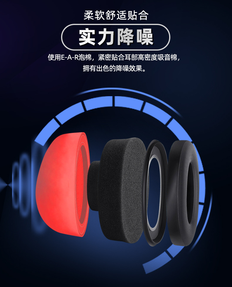 定和DH1022頭戴式ABS防噪音耳罩6