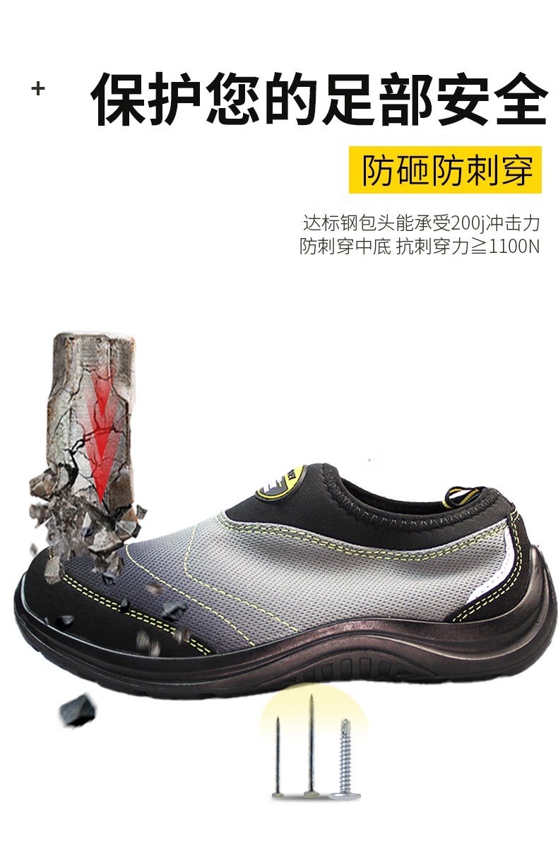 STANLEY史丹利ST6150漸變色透氣網布防砸防刺穿安全鞋4