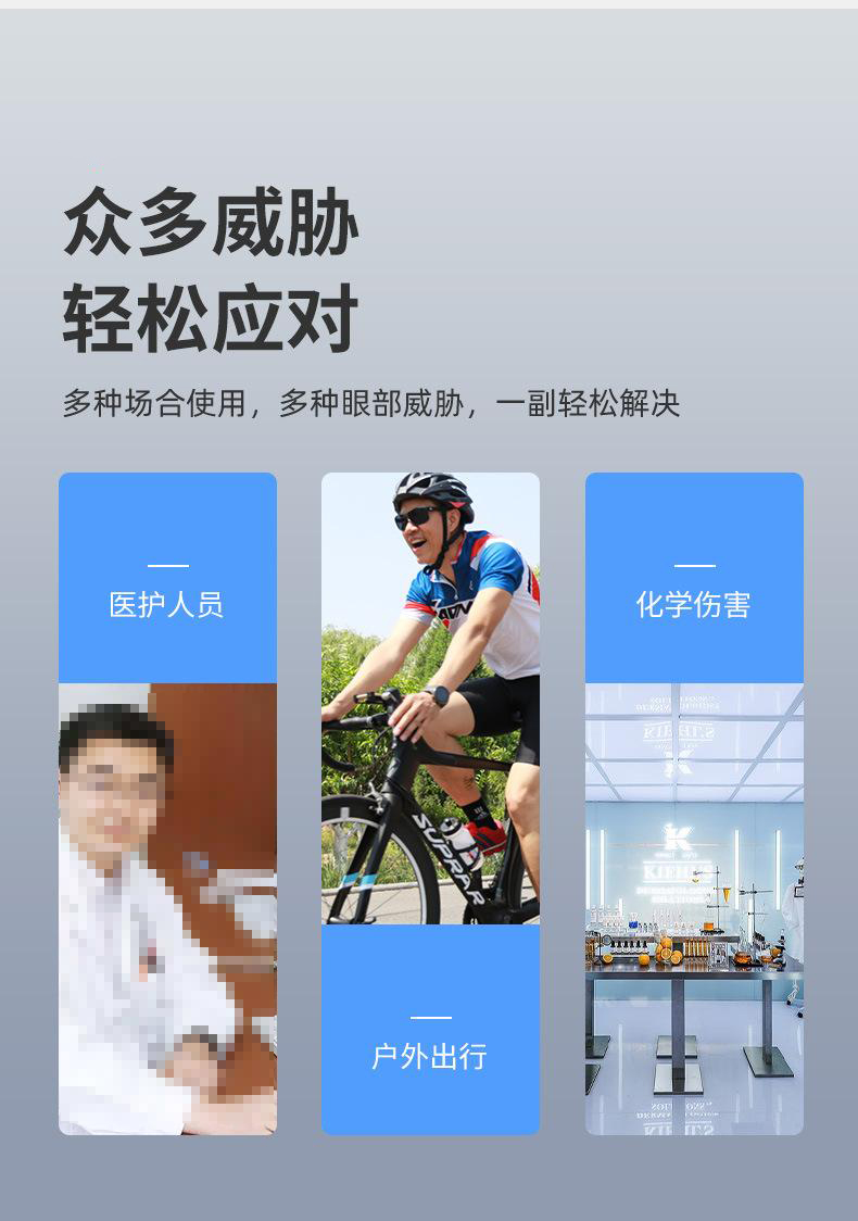 定和DH4015透明黑色鏡片抗沖擊多功能防護眼鏡10