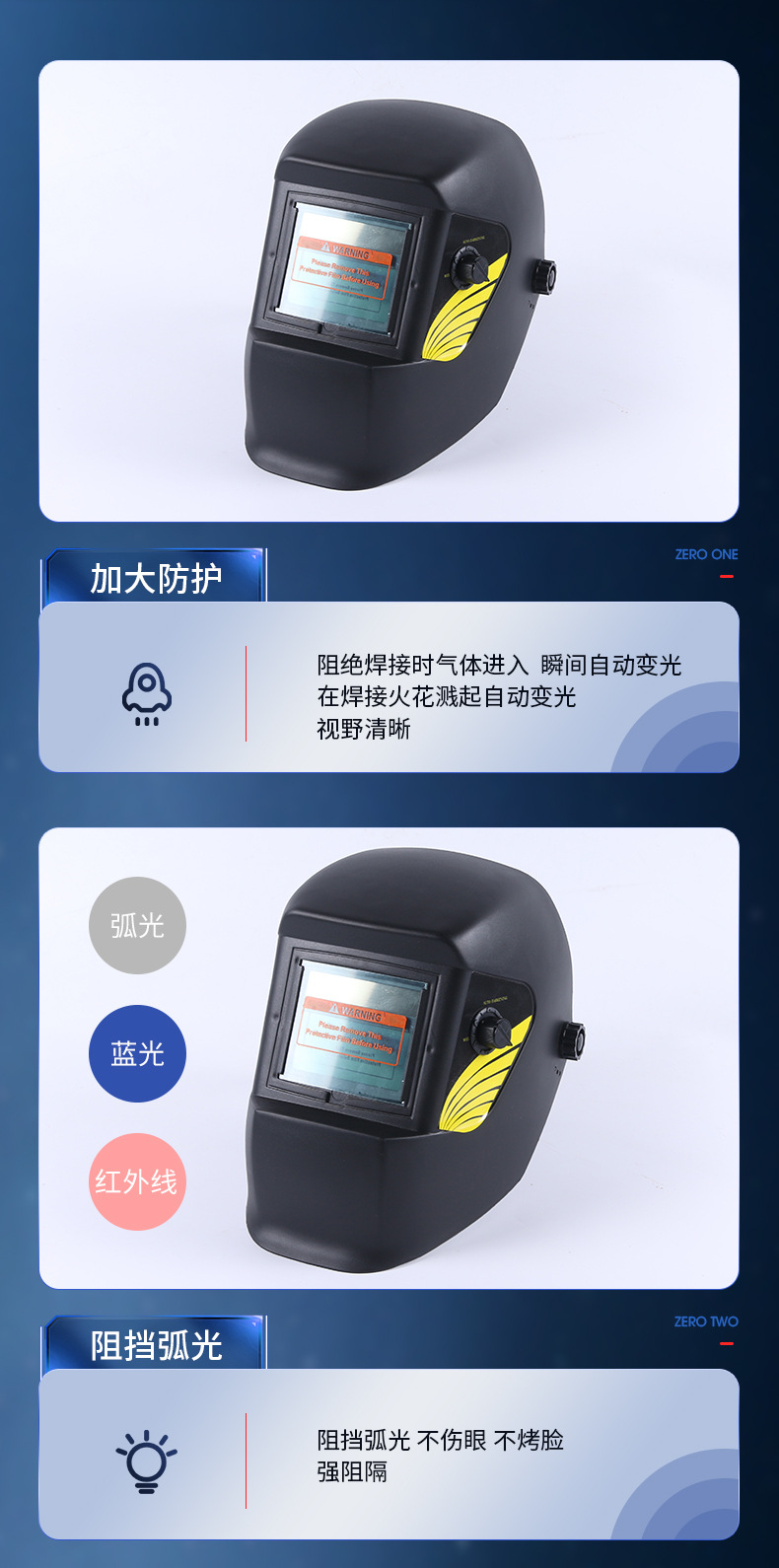 定和DH4040頭戴式自動變光電焊面罩4